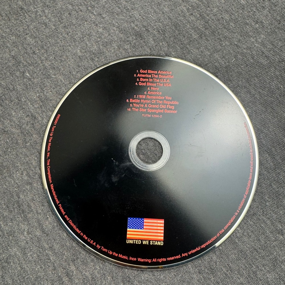United We Stand Patriotic‎ Compilation CD 2001 God Bless America TUTM 1294-2